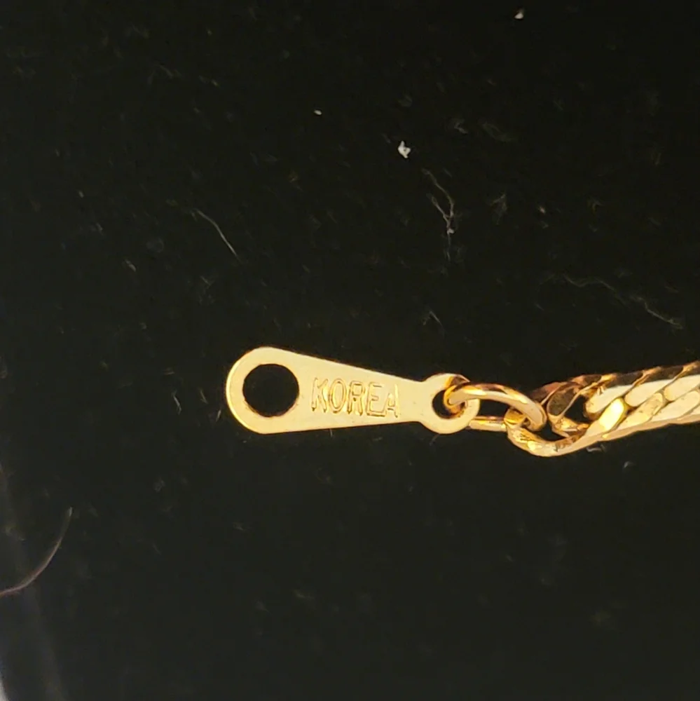 Vintage 14K Gold Plated Clear Rhinestone Tennis Bracelet Korea